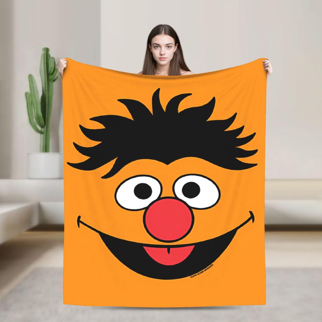 Pink Characters Sesames Streets Cartoon Warm Blanket  Picnic Plush Throw Blanket Fashion Flannel Bedspread Sofa Bed Cover