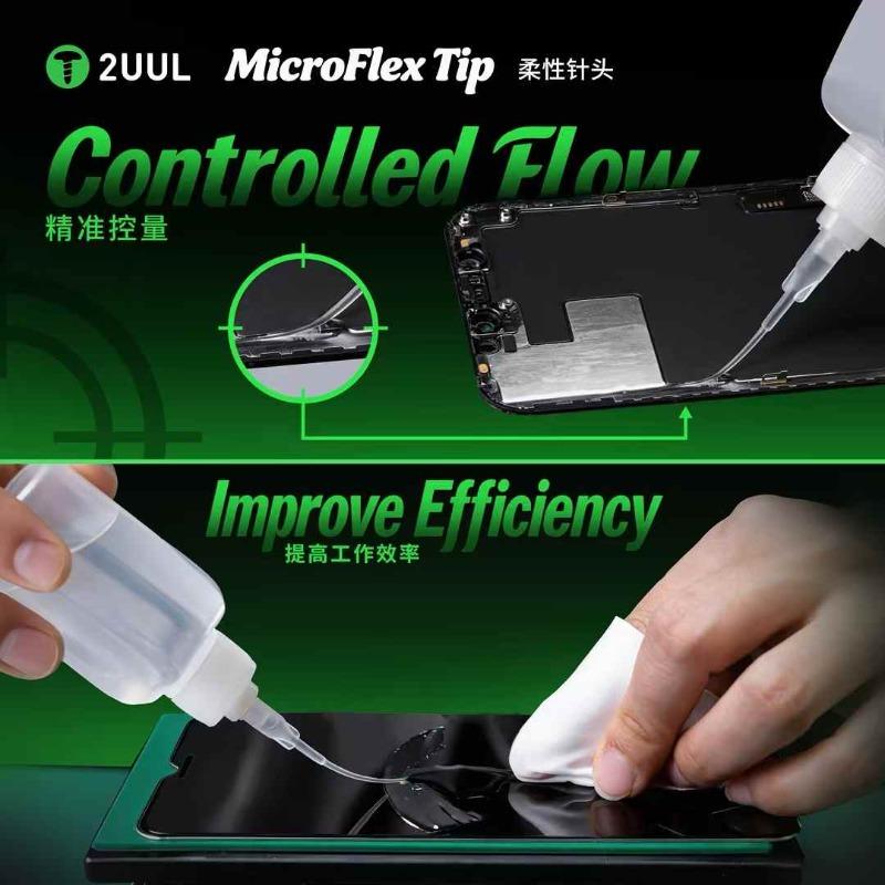 2UUL CS10 MicroFlex Наконечник Гибкие Иглы 50шт Мягкий Гибкий Прецизионный Наконечник-Игла для Инструмента Ремонта Мобильных Телефонов