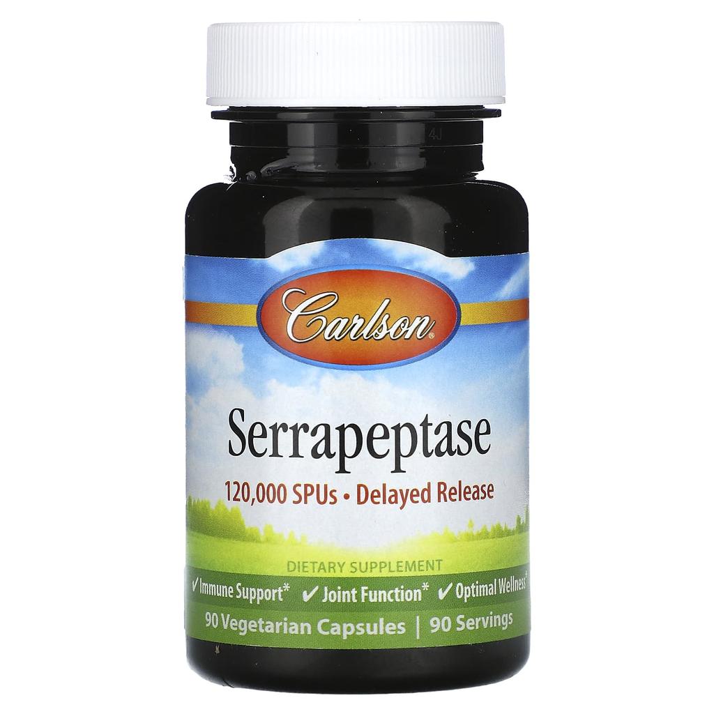 Serrapeptase, Delayed Release, 120,000 SpU, 90 Veggie Caps