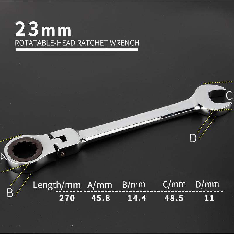 Многофункциональный набор ключей с трещоткой на 180 градусов, гибкие рожковые ключи для ремонта автомобилей, ручные инструменты, комбинированный гаечный ключ
