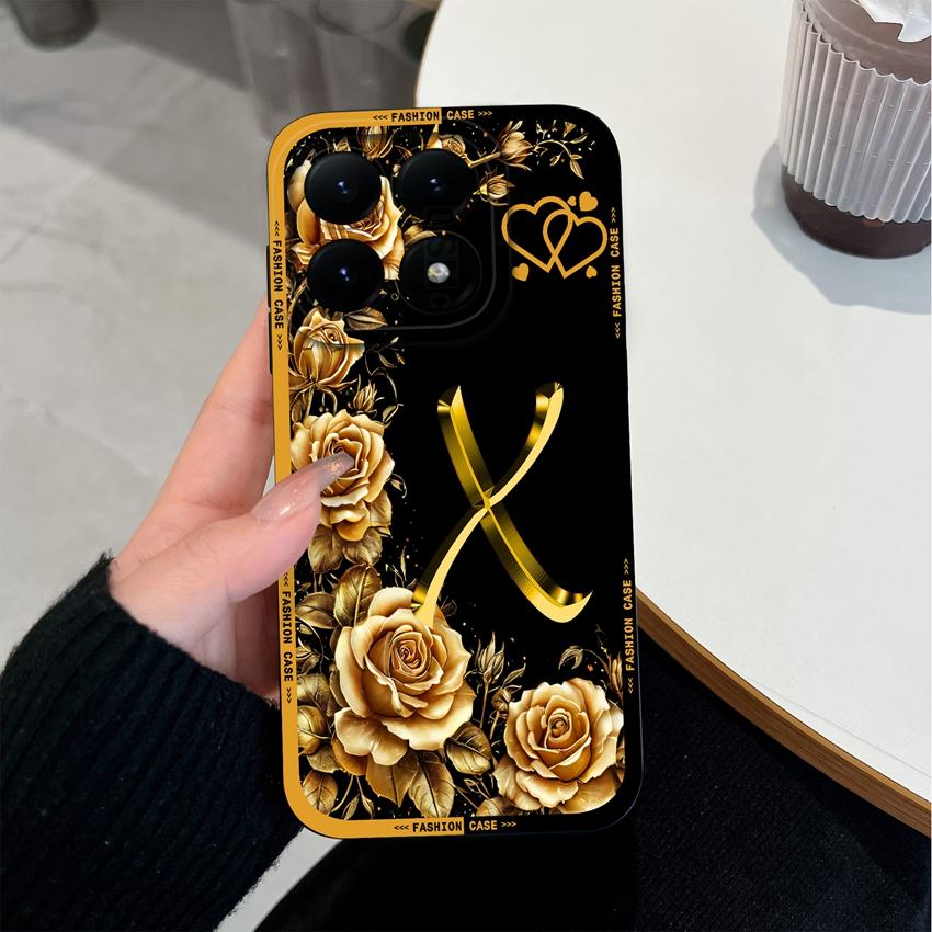 Для Xiaomi 15T 14T 12T 17 15 14 13 Pro Lite 12X Чехол для телефона Креативный узор из букв Мягкий матовый силиконовый Нескользящая задняя крышка Для Xiaomi Бампер Корпус