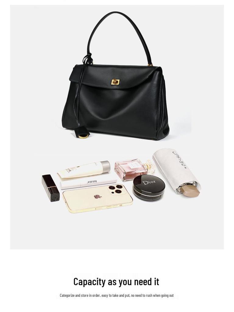 Женская сумка-тоут Rodeo из натуральной кожи большой вместимости: Популярная трансграничная сумка через плечо из коровьей кожи для поездок на работу