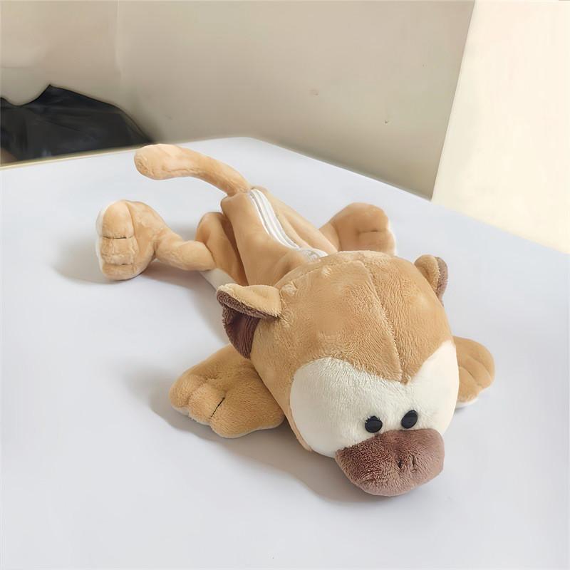 Plush Animal Pen Case With Large Capacity For Students And Office Supplies
