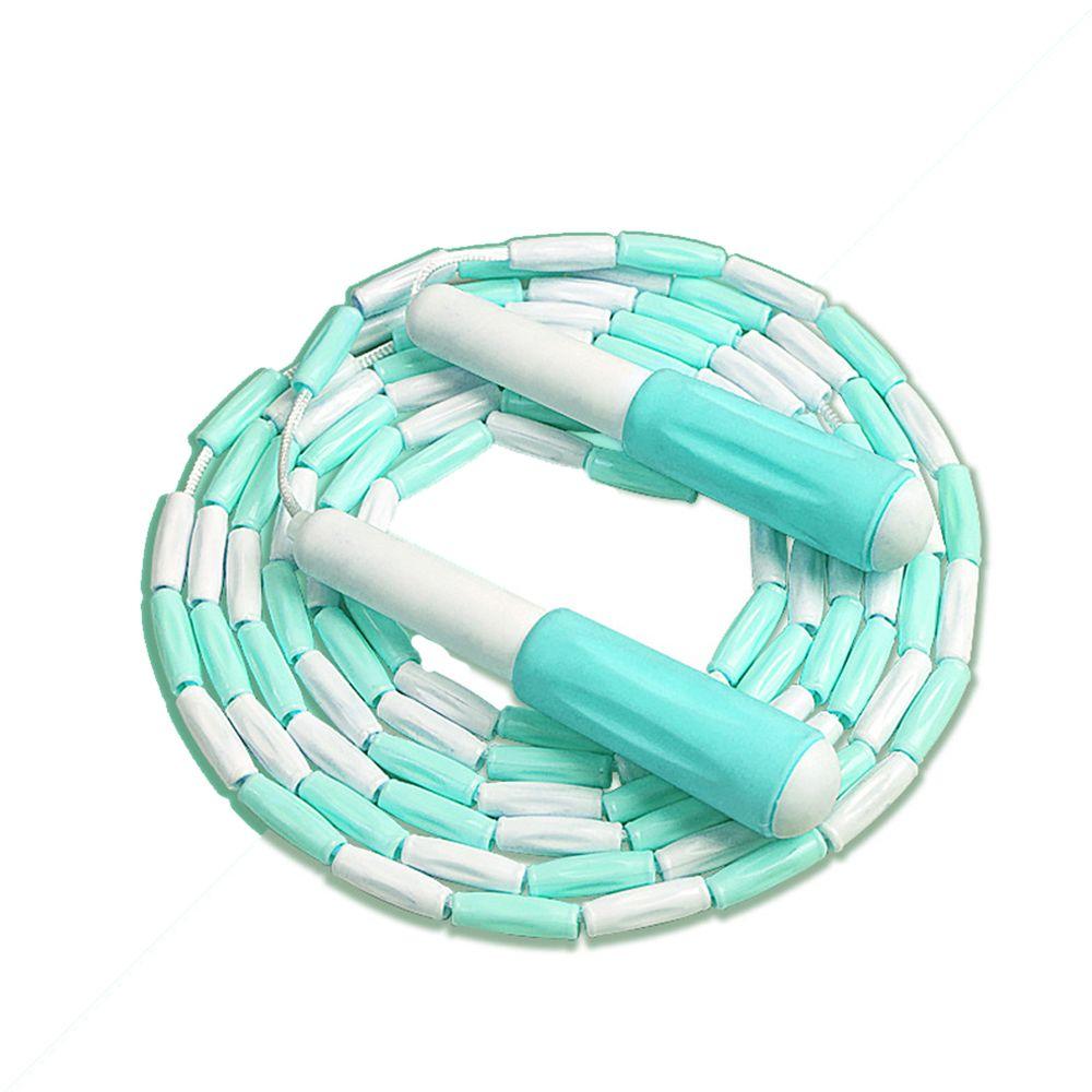 Оборудование Регулируемая сегментированная мягкая скакалка с бусинами Скакалка для прыжков Скакалка Фитнес-скакалка