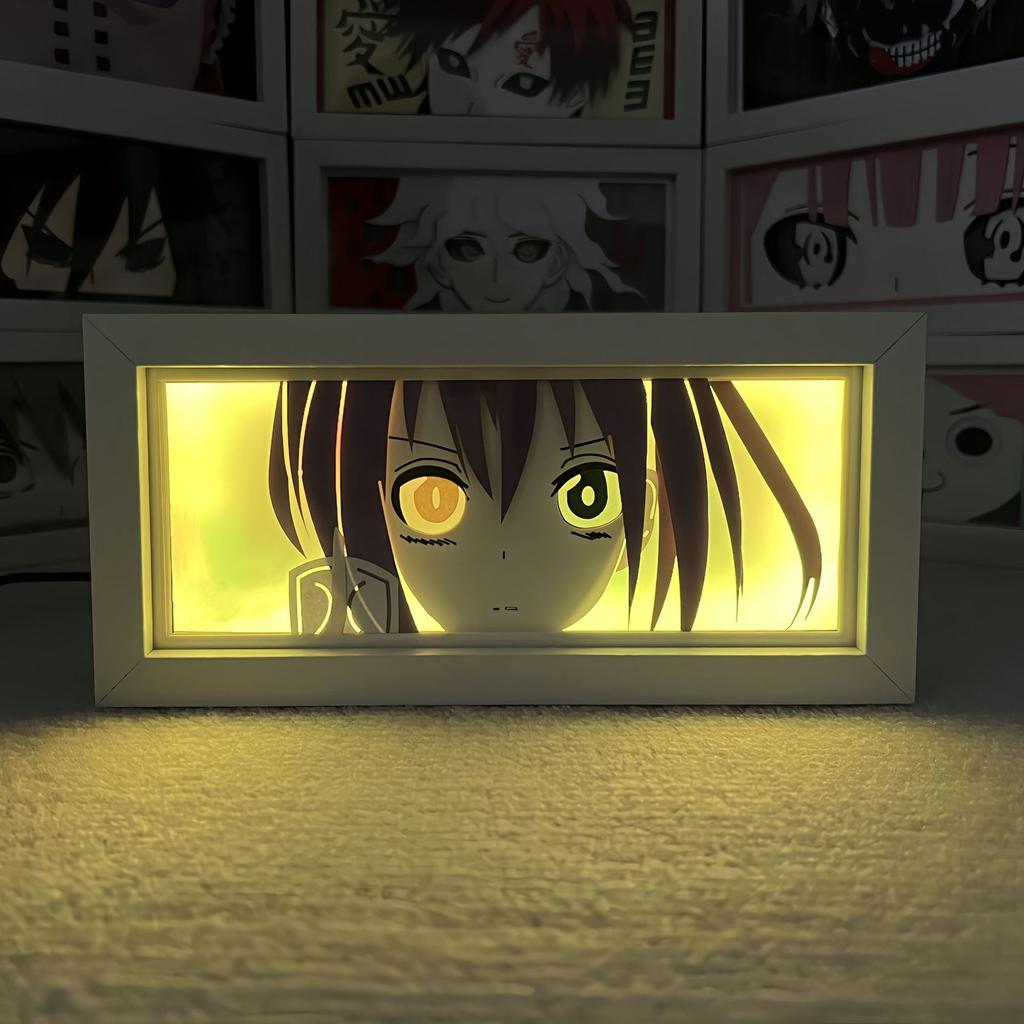 Attack Titan MDF Wood Frame LED Night Light Anime Paper Cut Lightbox for Bedroom Decoration Drop Shipping 5V Input Voltage