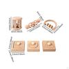 6 Pieces Wooden Baby Toys Educational Rattle for Kids Boys Girls