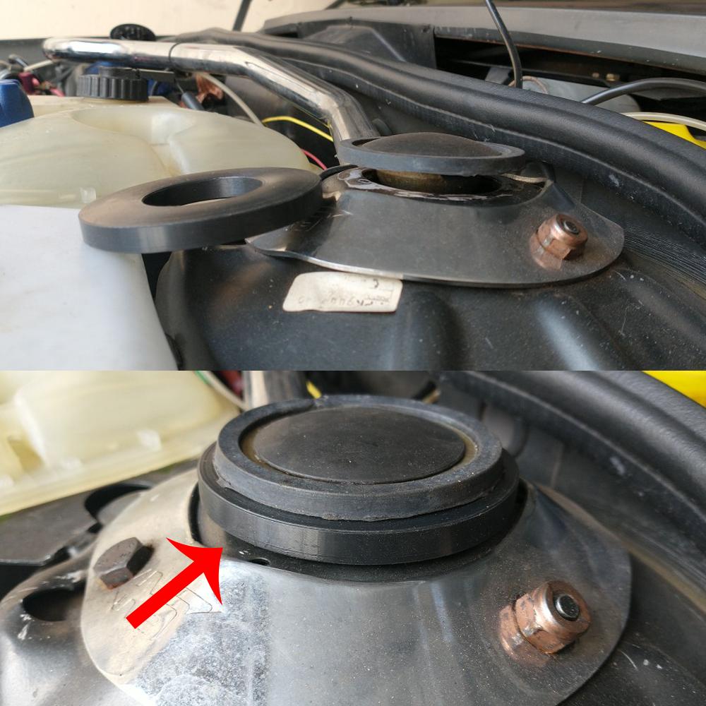 2X Universal Car Front Shock Absorber Tower Top Rubber Buffer Ring Bushing Bearing Washer Pad Protector Durable Reduce Noise