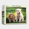 150 Piece Jigsaw Puzzle - Rabbit and Puppy