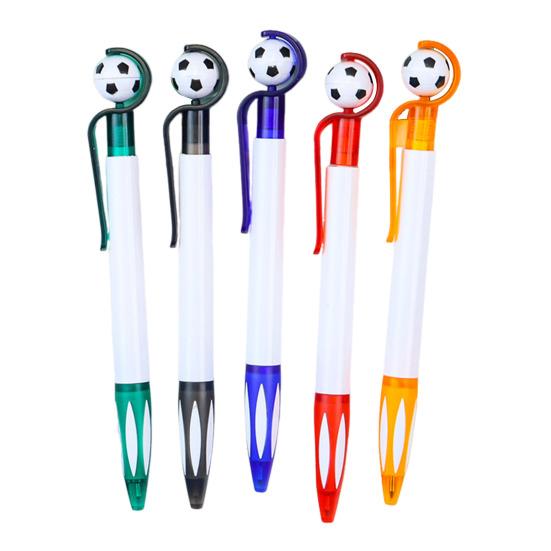 5 Pcs Soccer Rollerball Pens 0.5mm Black Ink Retractable Ballpoint Pens Football Gel Ink Pens for Sports Party Favors Kids Birthday Gifts