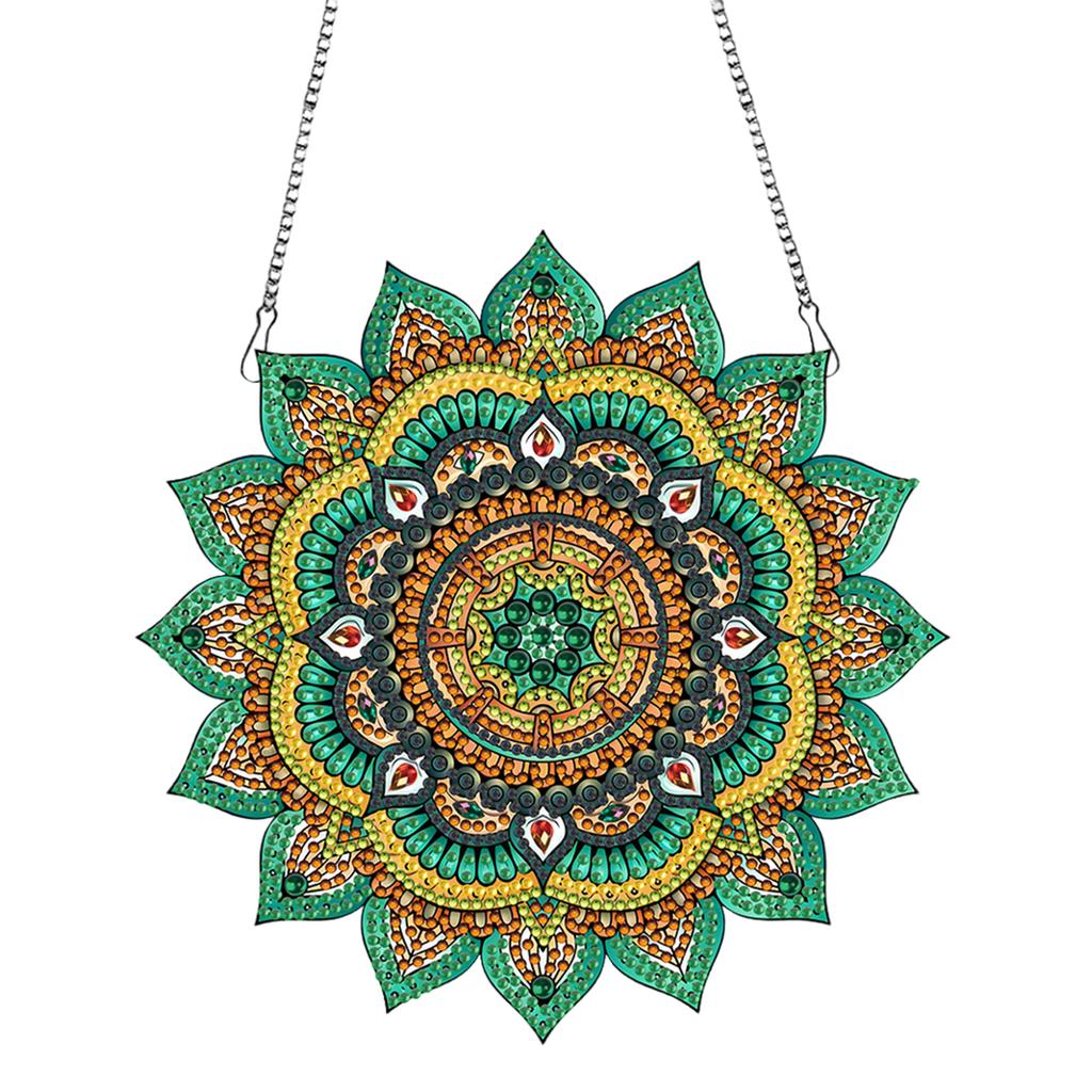 2D FIat DIY Mandala Special Shape Art Rhinestone Makeup Mirror 5D Diamond Makeup Mirror Crystal Diamond Painting Kit Mirror