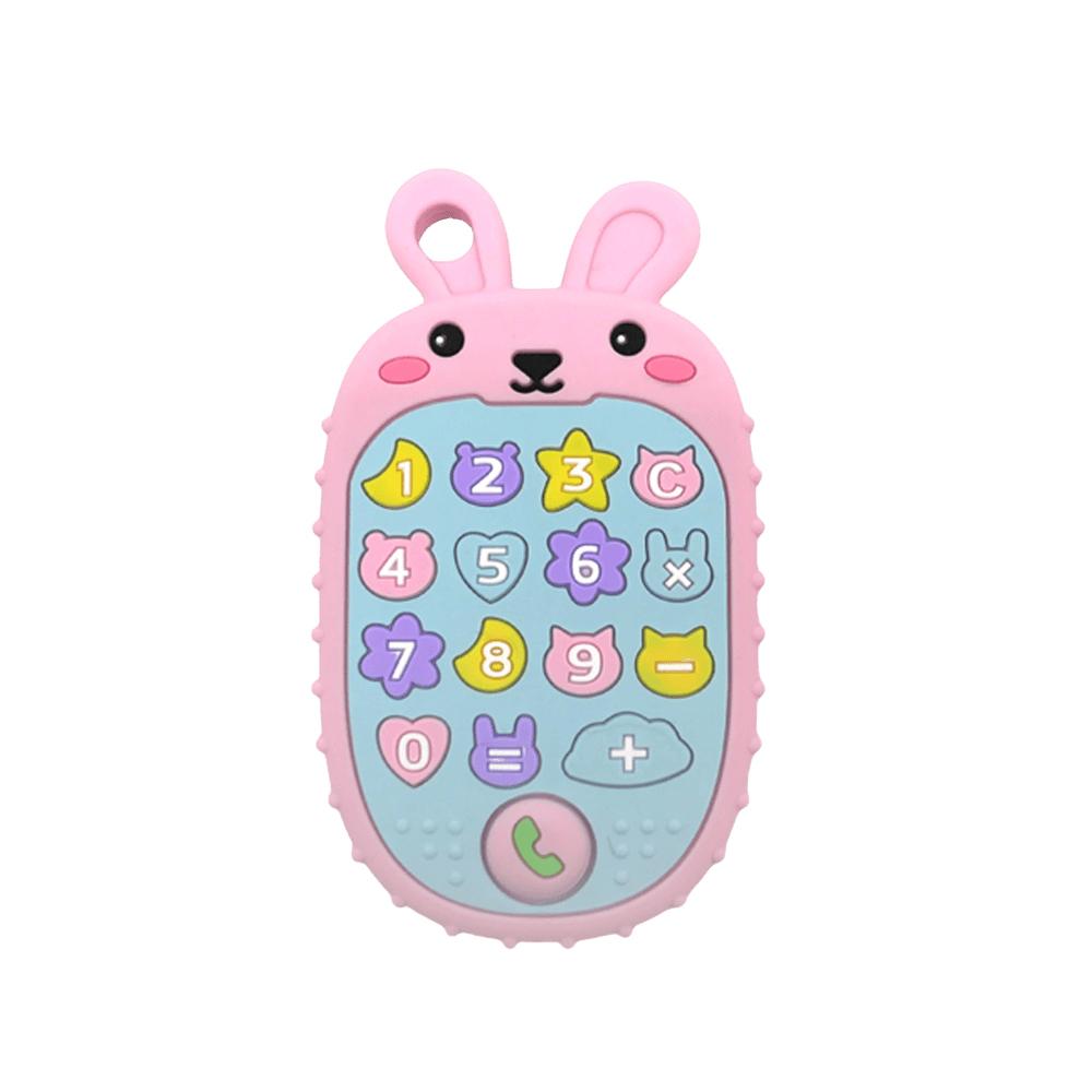 Новый прорезыватель для зубов в форме мобильного телефона Силиконовый прорезыватель Игрушка для прорезывания зубов Детская сенсорная развивающая игрушка Набор подарков для малыша