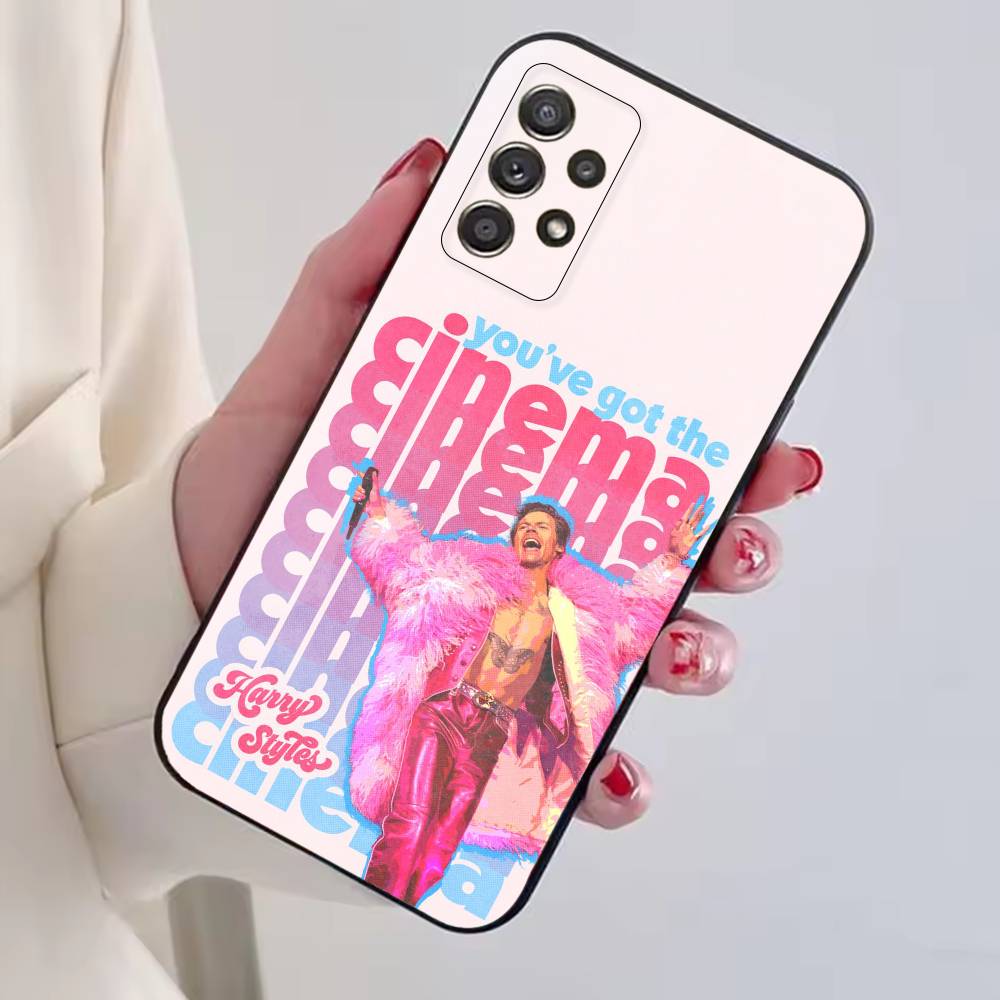 H-HaRRy Music S-Styles Phone Case For Samsung S25,S24,S21,S22,S23,S30,Ultra,S20,Plus,Fe,Lite,Note,10,Black Cover