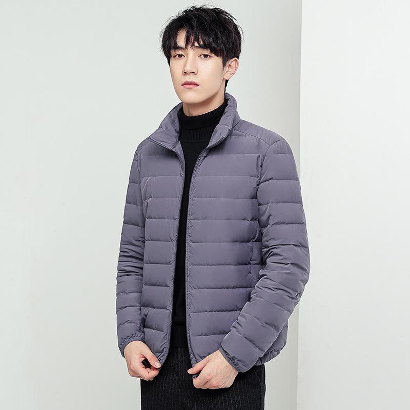 Down Jacket Men's Winter Top Soft New Hooded Trendy Brand Jacket Solid Color 90 White Duck Down Can Be Split In Two