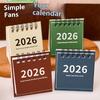 2025-2026 Мини Простой Календарь Маленький Настольный Календарь Креативный Календарь-Планировщик на Пружине Настольное Украшение Офисные Канцелярские Принадлежности