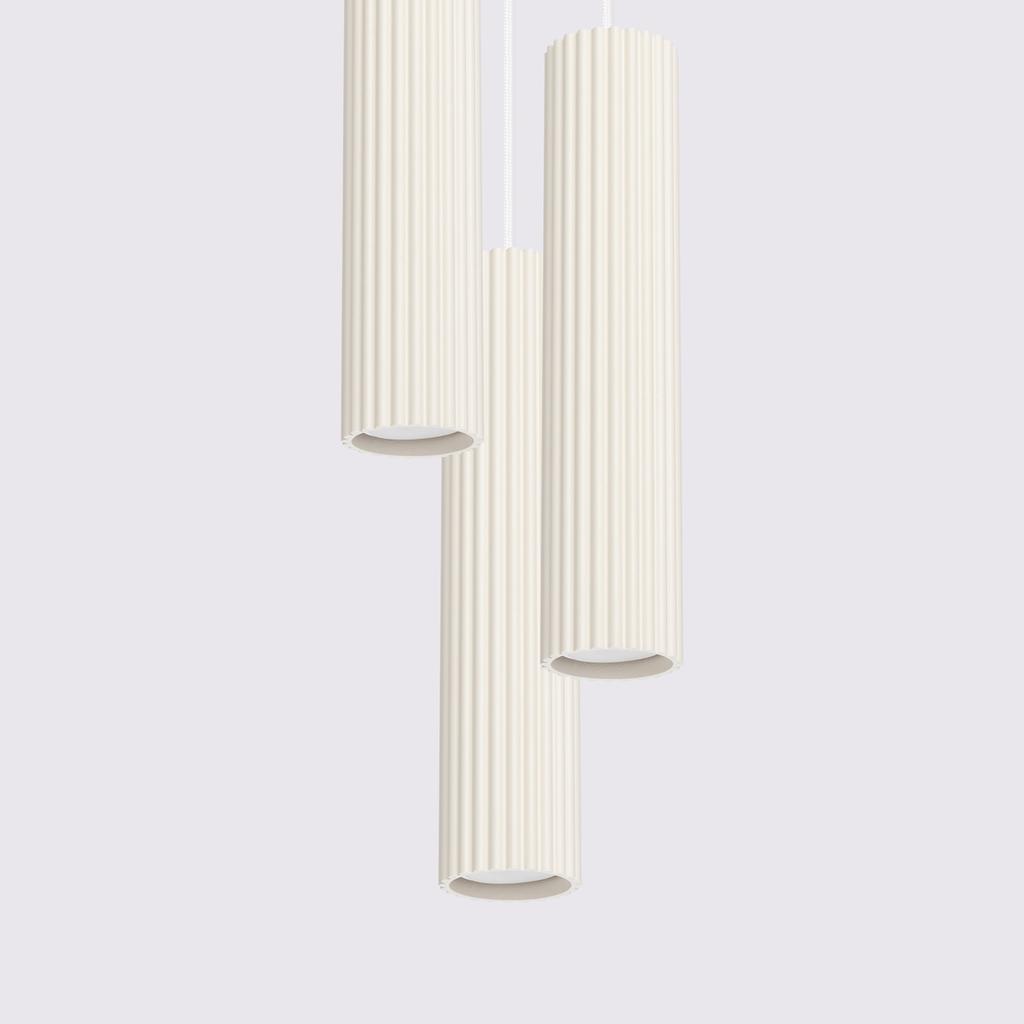 Carbon pendant lamp 3P beige