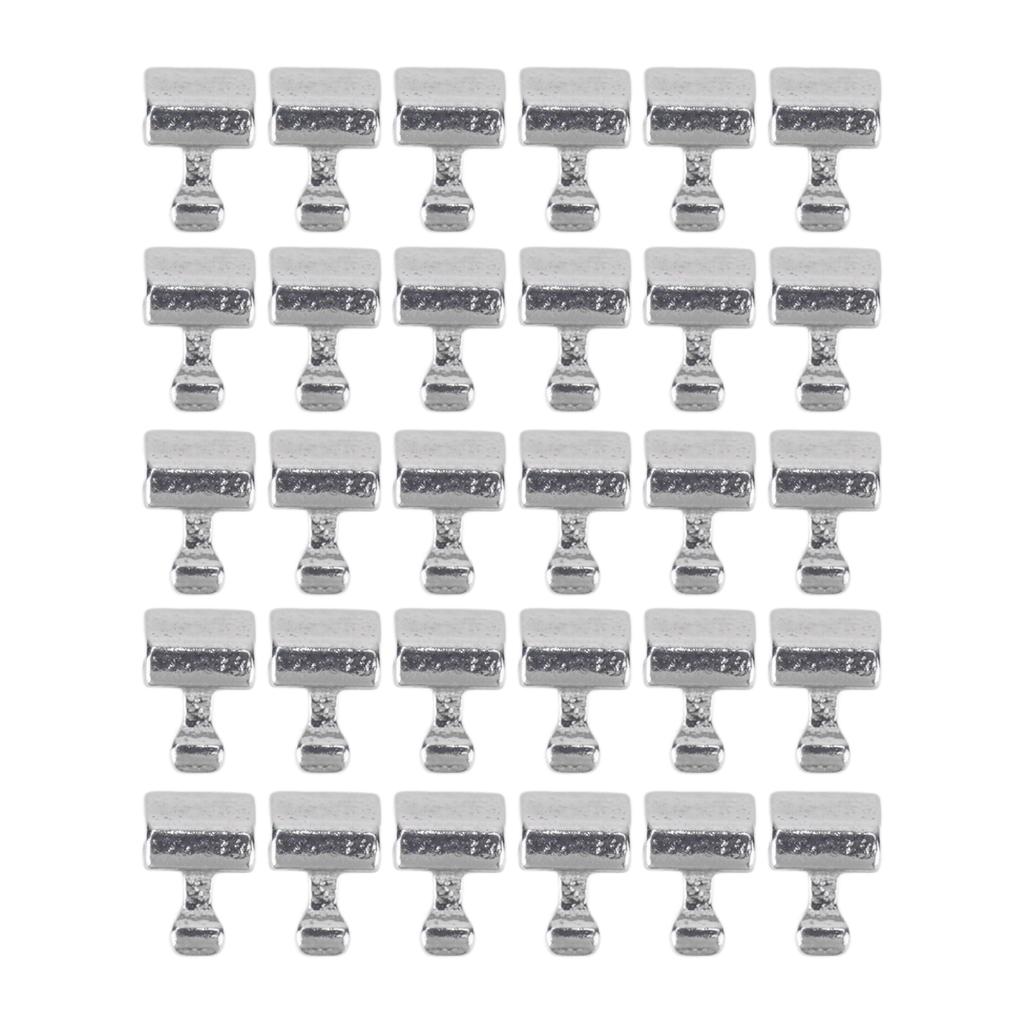 30pcs Orthodontic Crimpable Hook Portable Stainless Steel Dental Crimpable Hook Accessory for Arch Wire