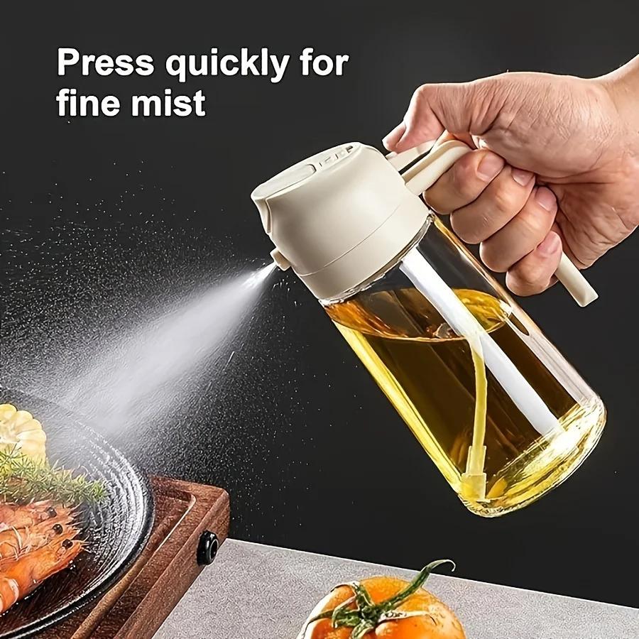 Dual Purpose Oil Bottle Kitchen Spray Oil Sprayer Bottle Kitchen Oils Spray Can Leakproof Oil Spray Bottle Household