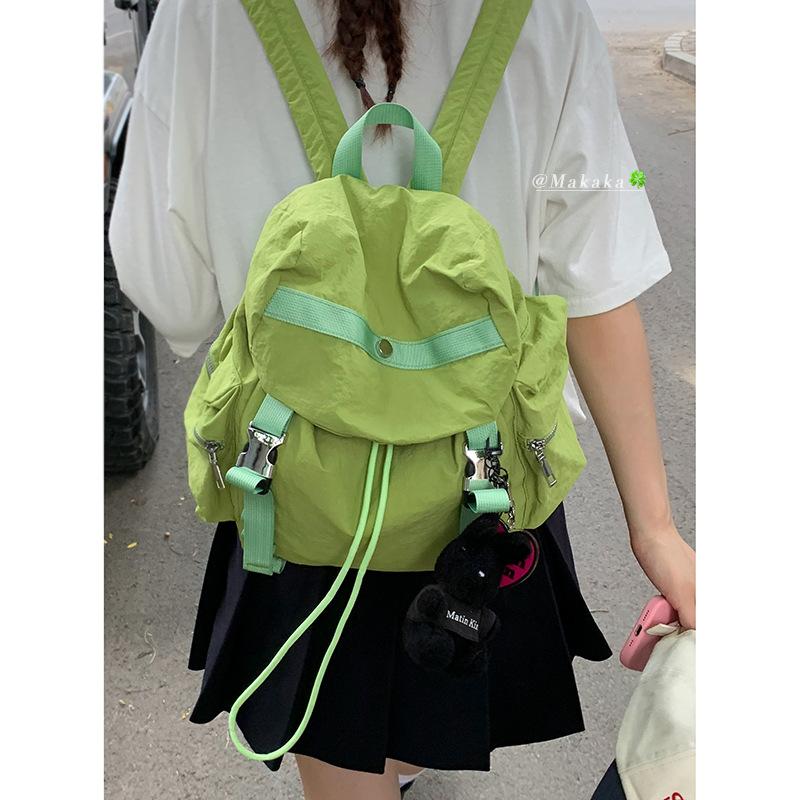 Casual Nylon Cloth Backpack Bag Women's 2025 New Fashion College Style Simple Backpack Large Capacity Student School Bag