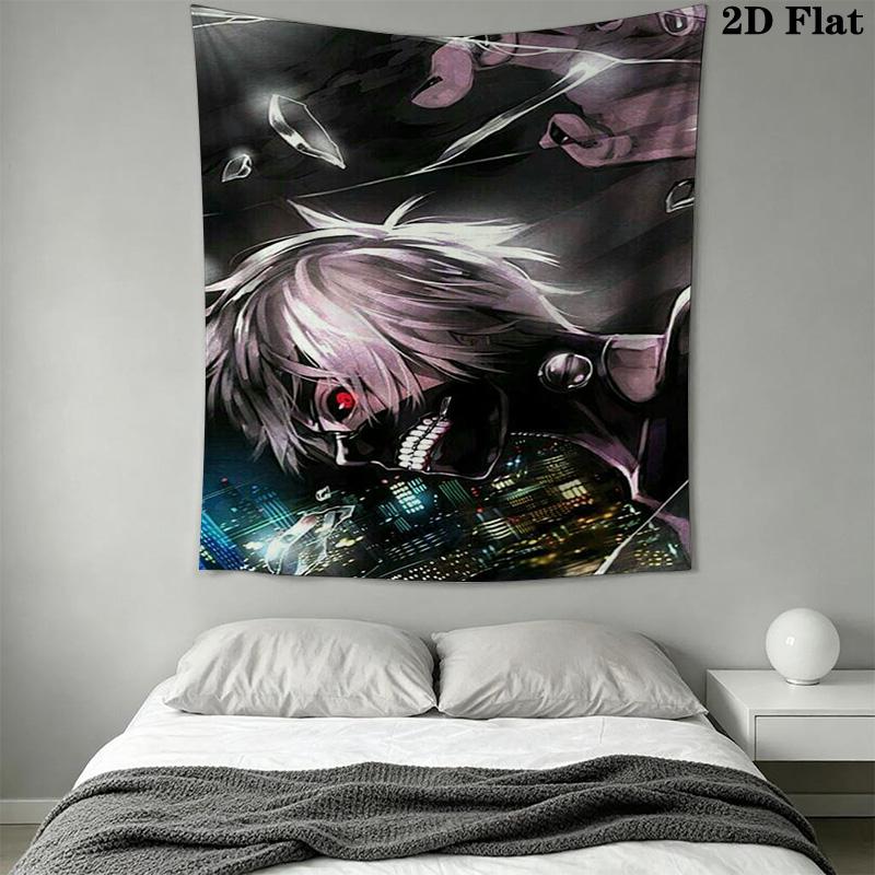 Tokyo Ghoul Kaneki'S Struggle Tapestry Fashion Print Background Cloth Soft Wall Decoration Work Of Art