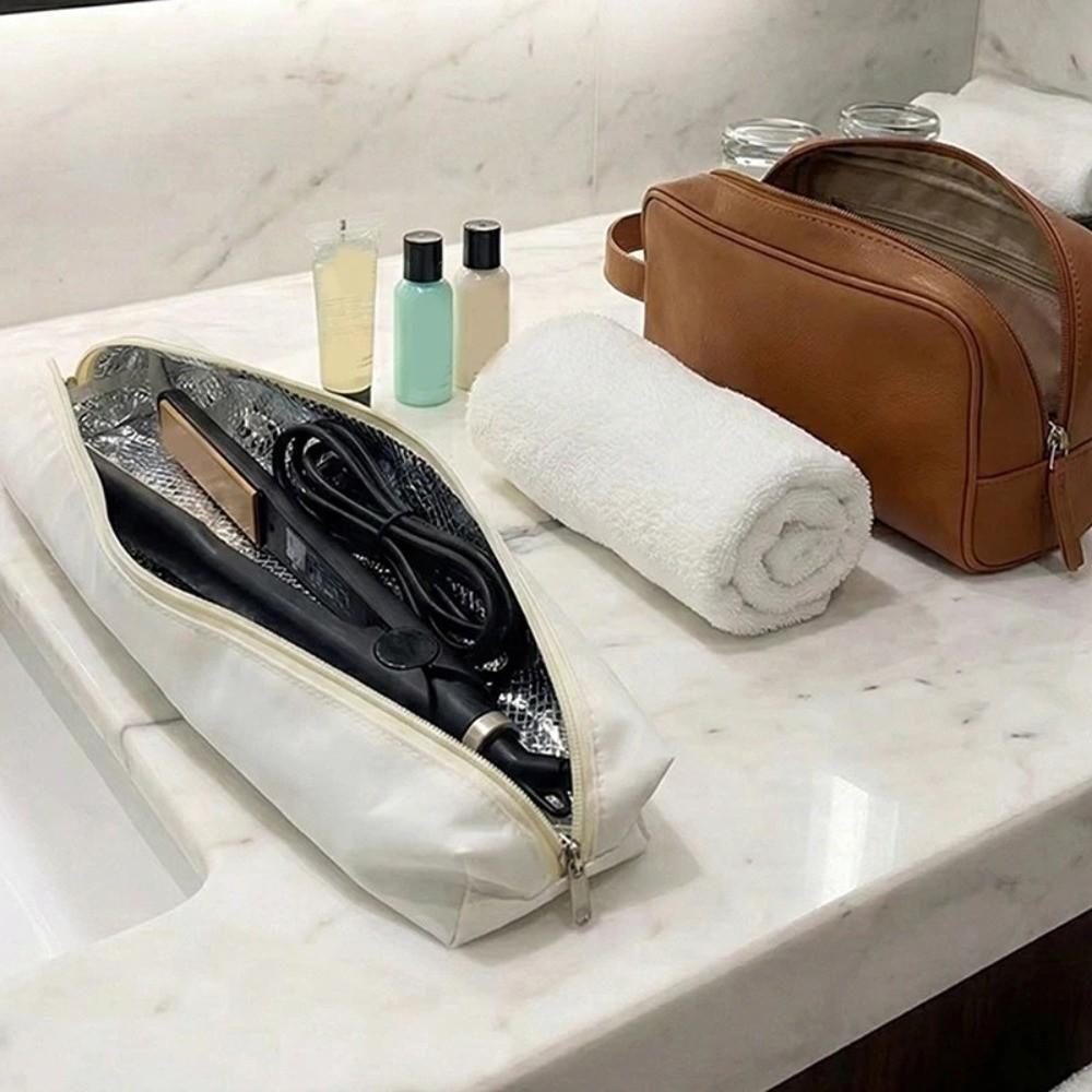 Heat Resistant Curling Iron Bag Portable Cosmetics Bag Durable Stationery Organizer Travel Use
