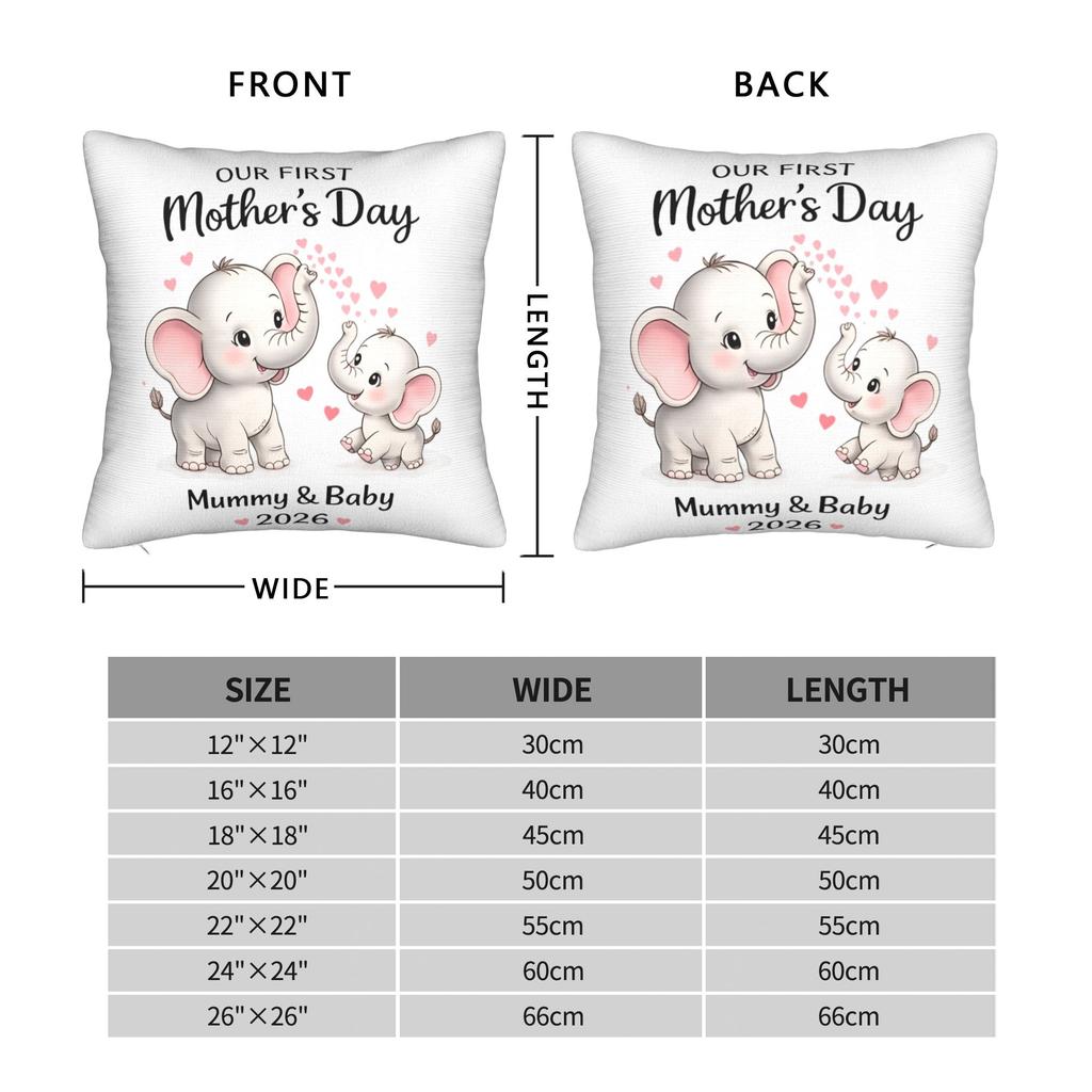 Our First Mothers Day Together Pillowcases Funny Pillow Case For Office Car Home Decor Comfy Pillow Cover