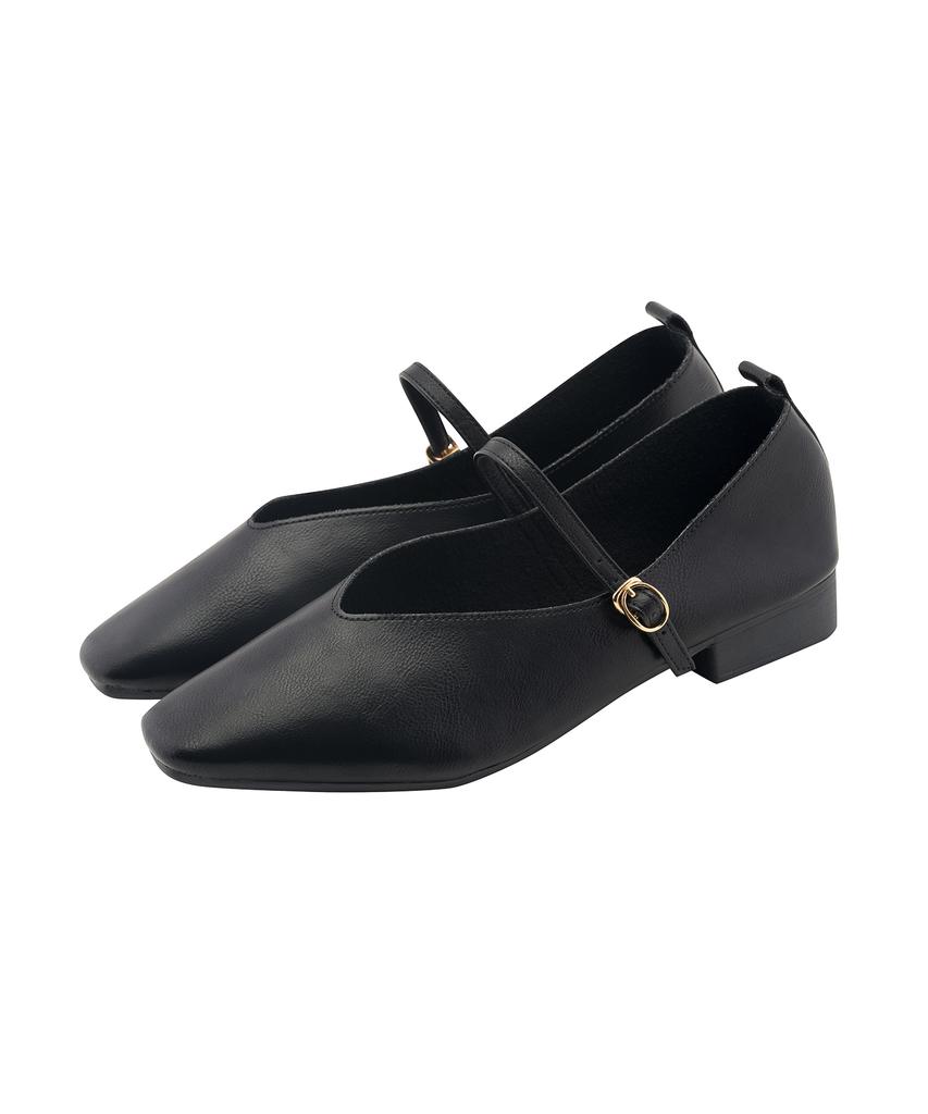 Шпора Луна Мэри Джейн Плоский -Sa9009 (3Color) Туфли Мэри Джейн на плоской подошве