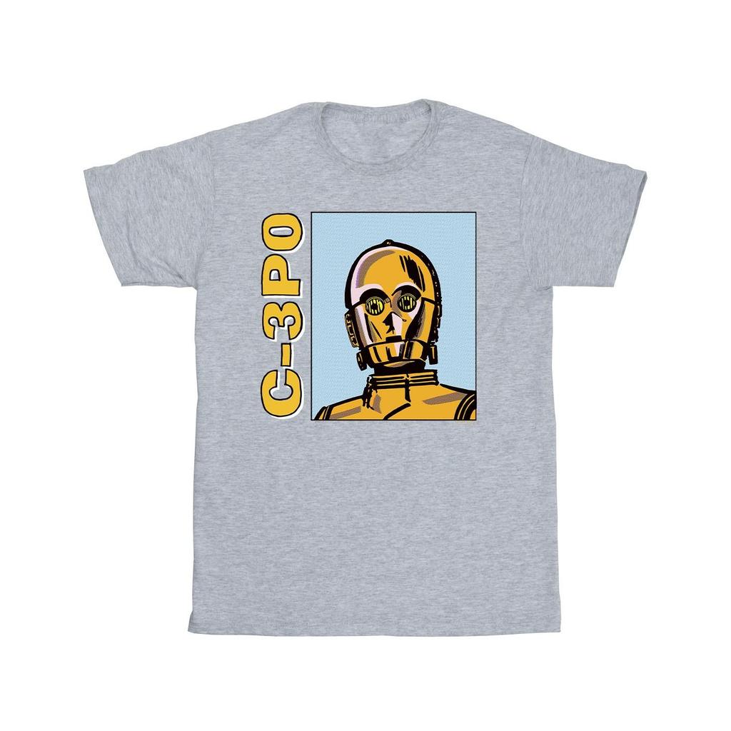 Star Wars Mens C3PO Line Art T-Shirt