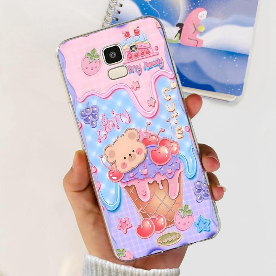 Красивый чехол с принтом для Samsung Galaxy J6 J6+ J600G J610G Мягкая силиконовая задняя крышка из ТПУ для чехлов телефона Samsung J6 J 6 Plus 2018