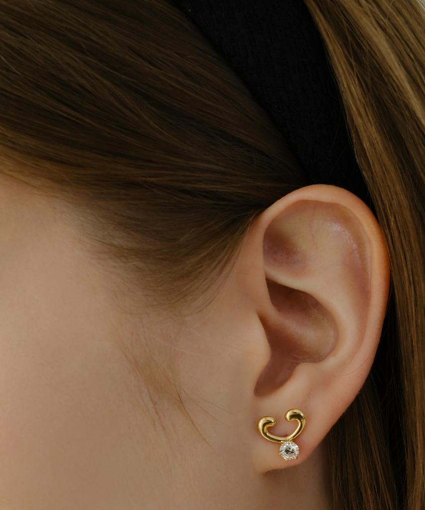 Reve Rv-Lab Diamond 0.3 Carat Phal. Love Drop Earrings