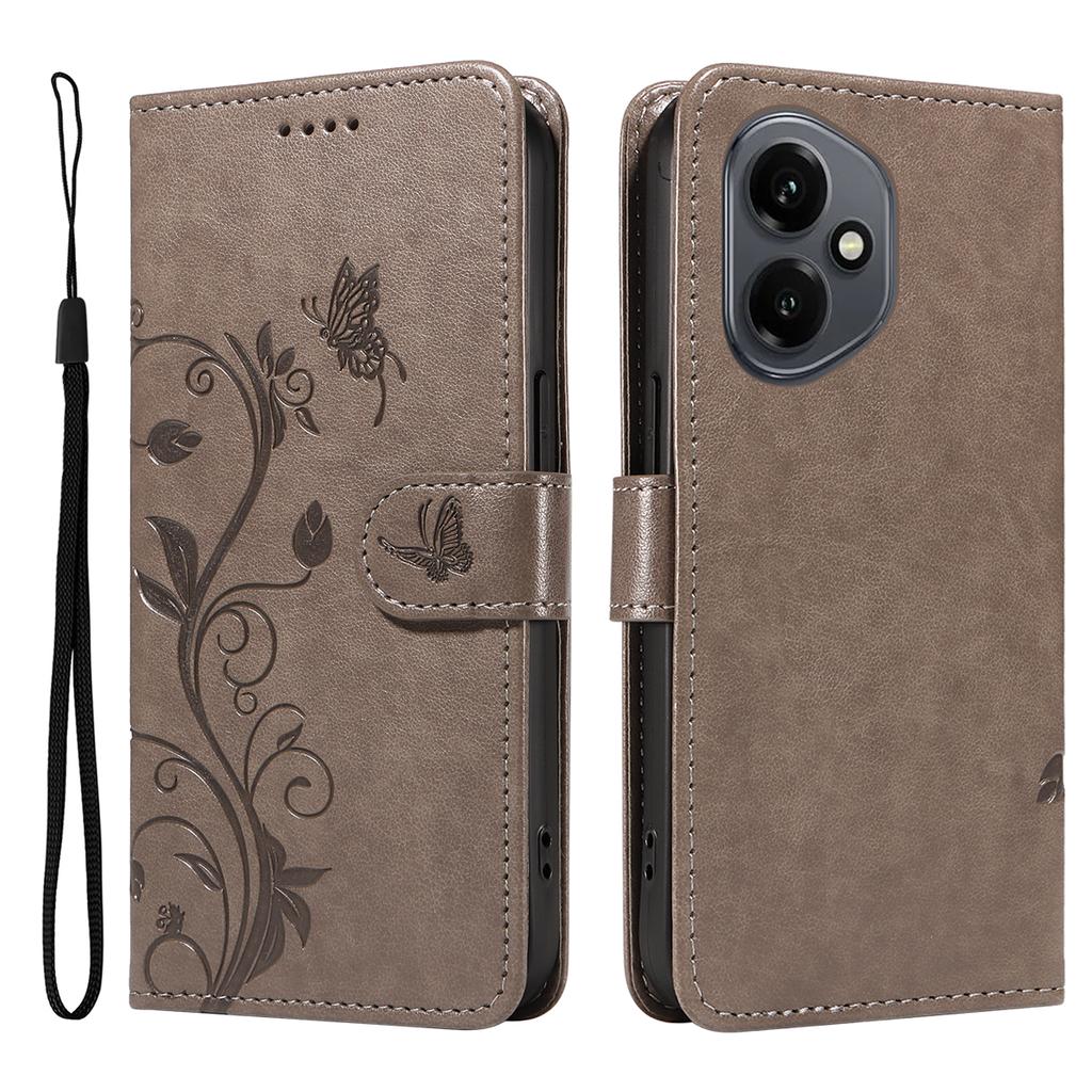 Для Honor 400 5G (Глобальный) Чехлы из искусственной кожи с цветочным узором, кошелек-подставка, чехол для телефона с ремешком