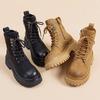 Ботинки в британском стиле ретро локомотивные ботинки Martin женские на толстой подошве показывают новые весенние и осенние ревень маленькие красные синие летающие модные и для отдыха