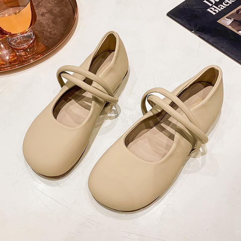 Вечерний Ветер Нежная Обувь Девочка 2025 Новая Фея Ветер с Юбкой Мэри Джейн Одинарная Обувь Плоская Подошва Круглый Носок Обувь Дуду