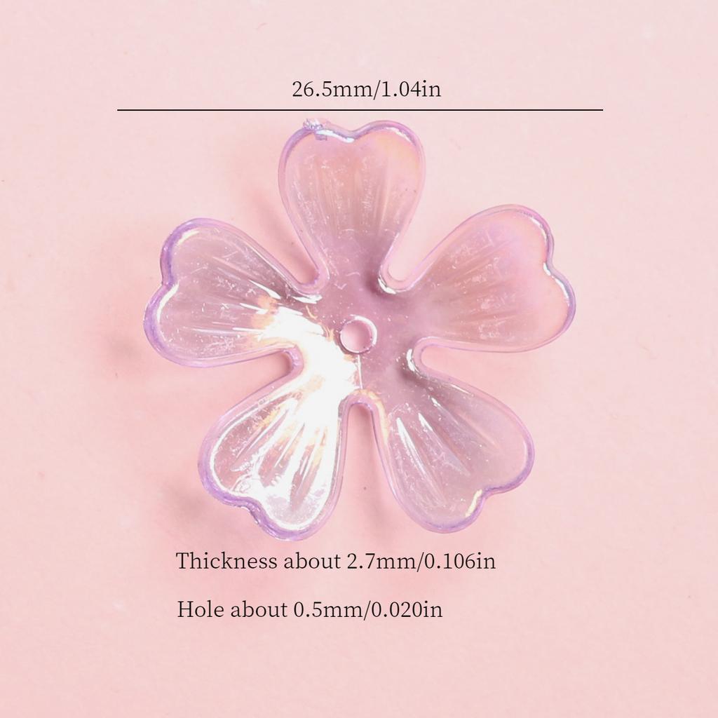Home Party Supplies Flower Beads Women Jewelry Making 26.5mm DIY Beads Acrylic Necklace Pendant Flower Fashion