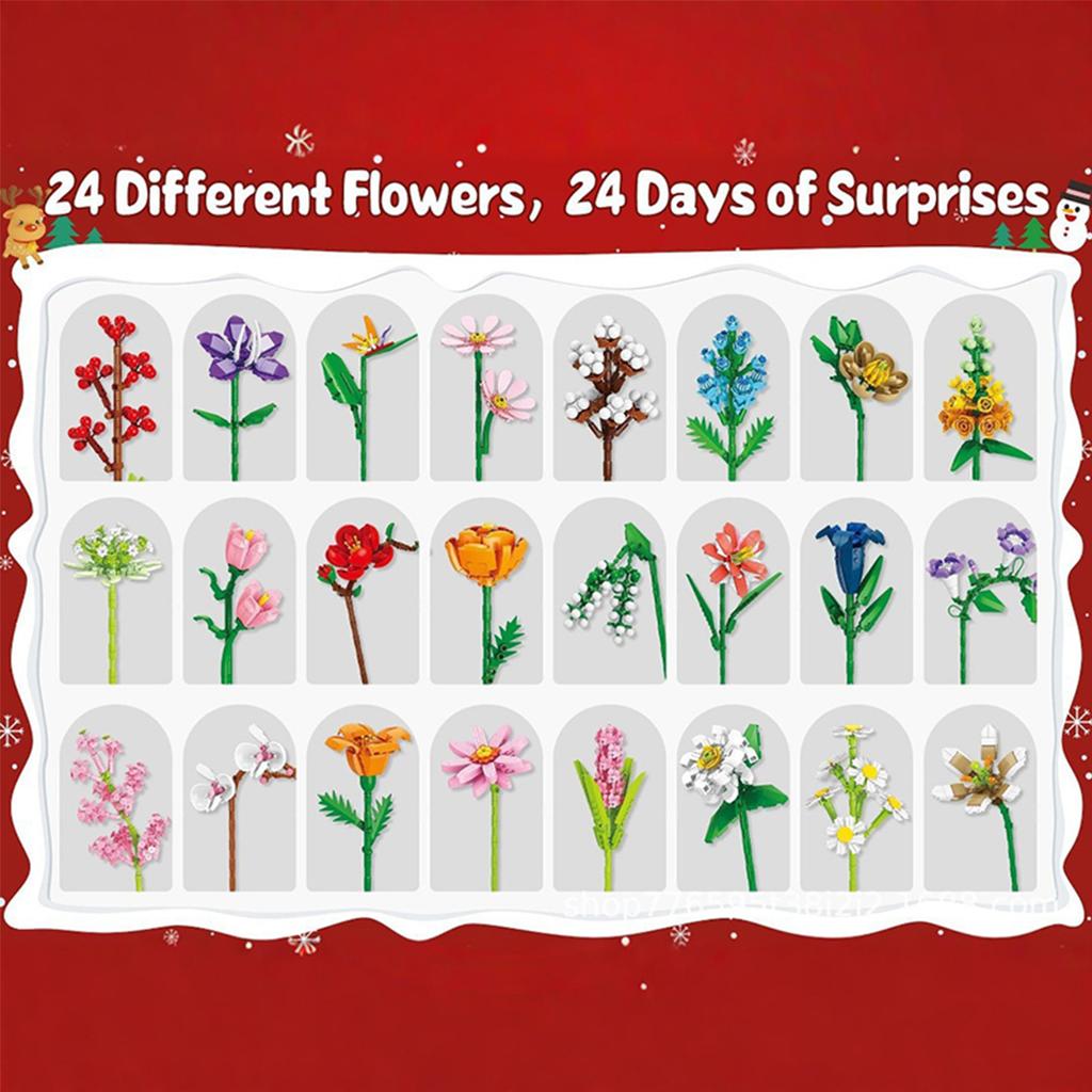 Flower Advent Calendar – Your Way To Christmas,Bouquet Building Christmas Box