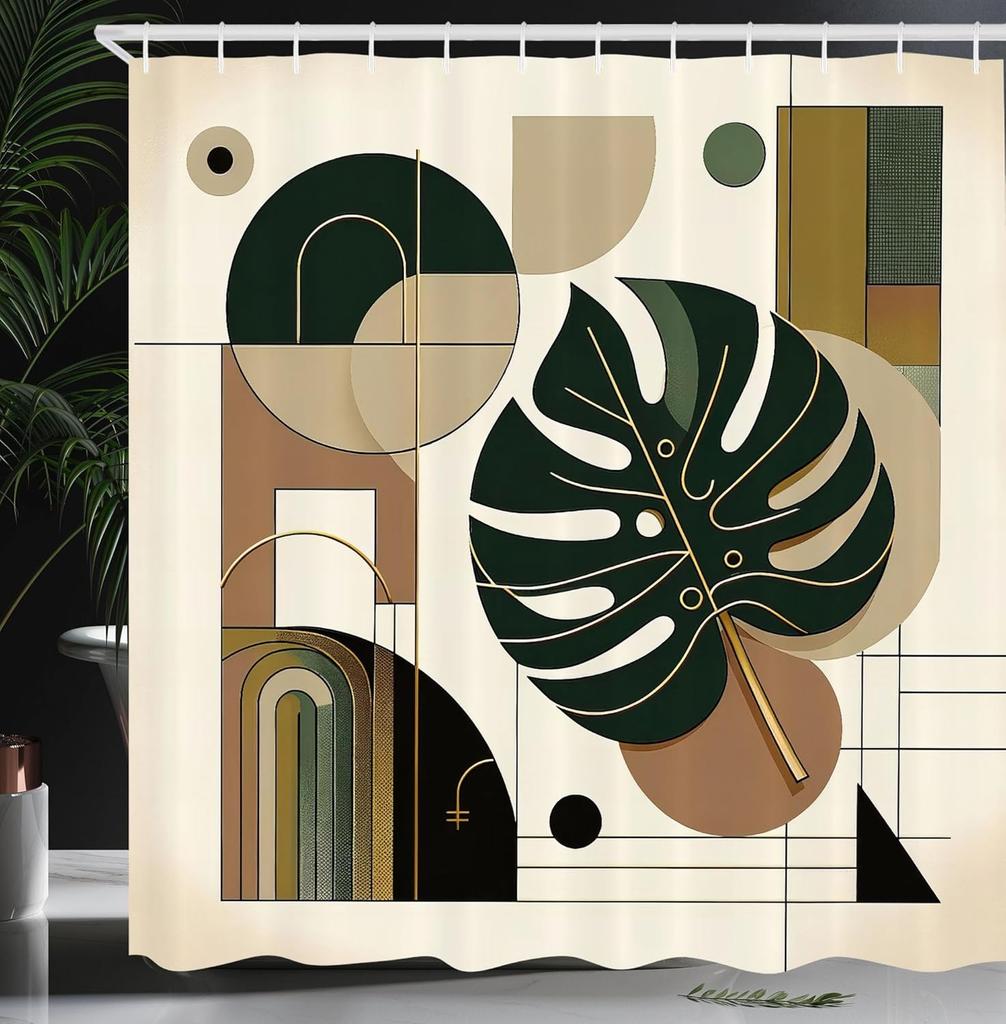 Oriental Atmosphere Warm Tone Mandala Gorgeous Life Tree Shower Curtain, Fabric Bathroom Decorative Shower Curtain With Hook