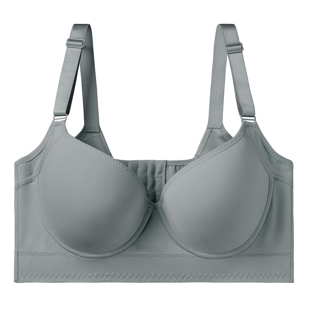 Plus Size Smooth Underwire Bra - Thin Cup, Side Support & Adjustable Fit for Women