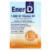 Ener-C, Ener-D, Vitamin D3, Hydration Effervescent Drink Mix, Sugar Free, Orange, 1,000Mg, 24 Pack