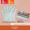 Heat-Resistant Silicone Oven Gloves: Anti-Scald, Non-Slip, Thickened for Baking and Steaming.
