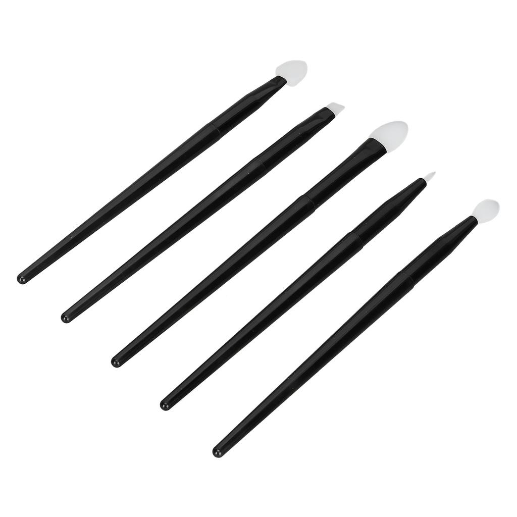 Pieces Silicone Brushes Eye Shadow Eyebrows Lip Brush Set Portable Handle Reusable Makeup