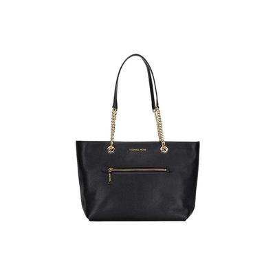 Jet Set Item Однотонная Кожаная Сумка-тоут с Золотой Фурнитурой Женская тоут черная 35F2GTTT2L-BLACK