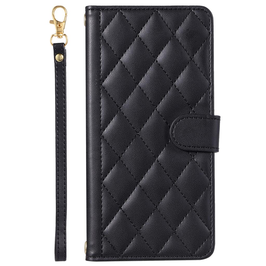 For Xiaomi Redmi Note 8,Poco M3,Redmi 10X 4G,Redmi Note 9 Pro,Note 11,Note 12,K50,K60...PU Leather Diamond Checkered Pattern Wallet Handbag Case Cover
