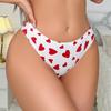 Women Thong Love Heart Print Seamless G-String Panties S M L Underwear for Girls