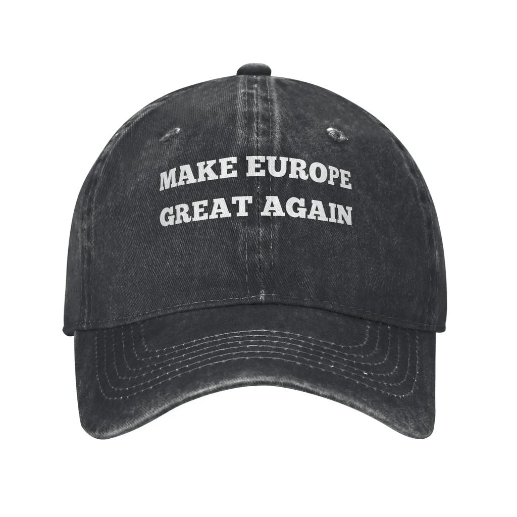 Make Europe Great Again Washed Baseball Cap Fashion Sun Trucker Hat Summer Couple Women Tennis Skate Baseball Caps