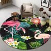 Противоскользящий коврик для стула, круглый ковер с фламинго для гостиной, домашний декор, напольный ковер для девочки, спальни, прикроватный ковер, дверной коврик