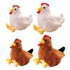 Cute Lovely Ornament Adorable Stuffed Animal Cartoon Chicken Doll Kids Toy Farmhouse Decor Easter Cock