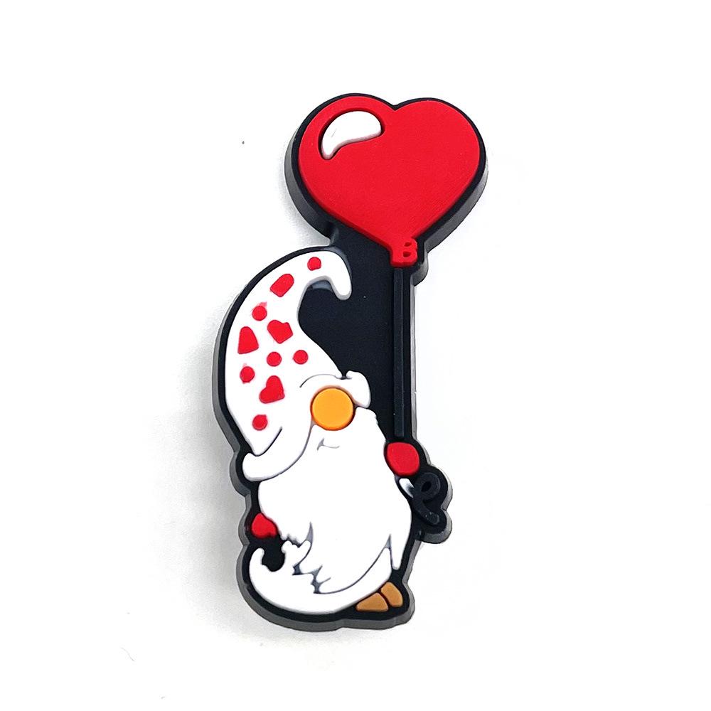 Клоги на День святого Валентина с декоративной пряжкой в виде цветка - Съемные аксессуары для западной садовой обуви