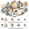 12.5/15Mm Metal Buttons Leather Snap Fasteners Round Duty Sewing Accessories Color Button For Clothes Jackets Bags Leathercrafts