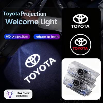 2 шт. Светодиодная подсветка приветствия на дверь автомобиля Для Corolla Yaris Aygo Prius Camry Avensis TRD 4Runner Rav4 GR CHR Crown AVALON Alphard