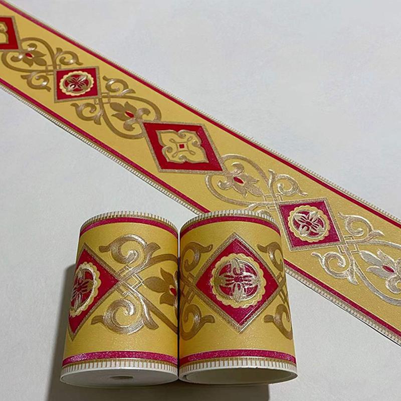 10 метров золотая роскошная ПВХ 3D водонепроницаемая плитка наклейки линия талии обои гостиная настенные бордюры наклейки 8 см плинтус линия