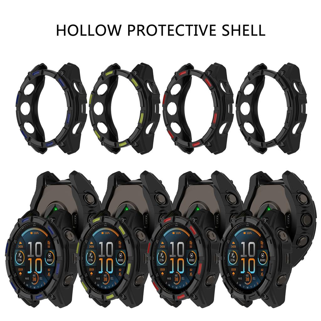 Чехол для часов из ТПУ Противоударный защитный корпус для Garmin Fenix 8 обеспечивает полную защиту, не затрудняя использование.